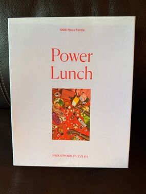 Piecework Power Lunch Jigsaw Puzzle. 1000 pieces.  Complete. Done once.